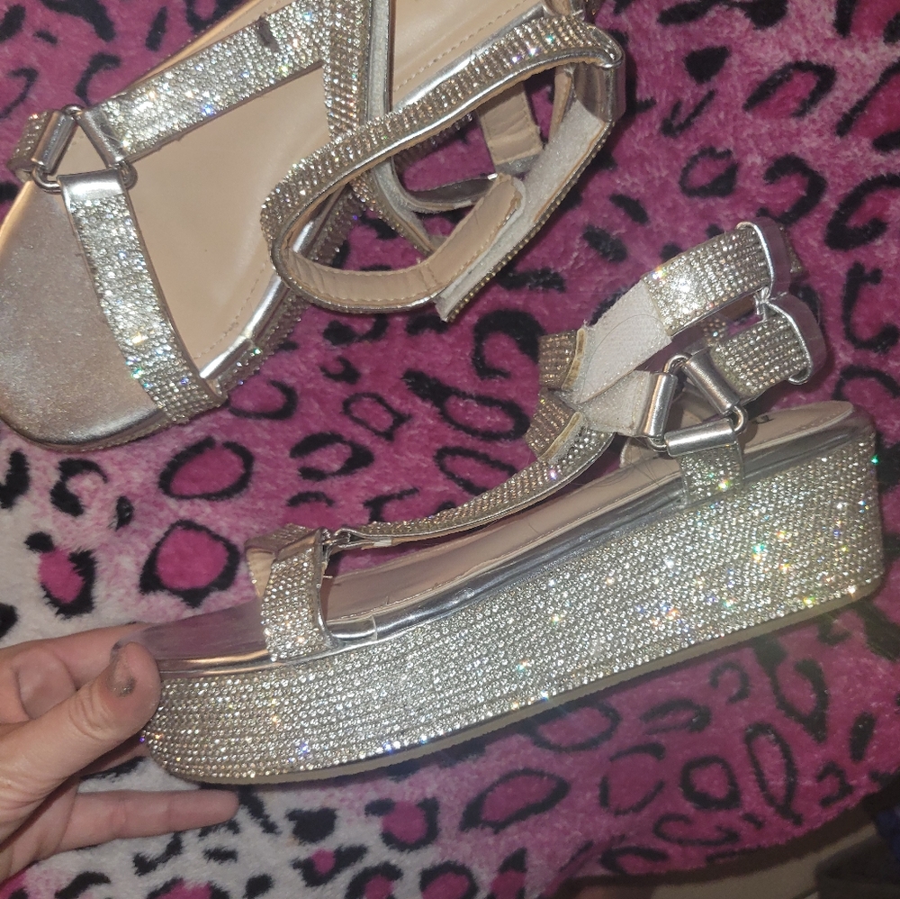 Crystal sandals brand new